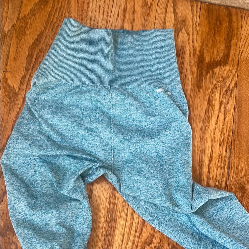 Blue High-Waisted Leggings